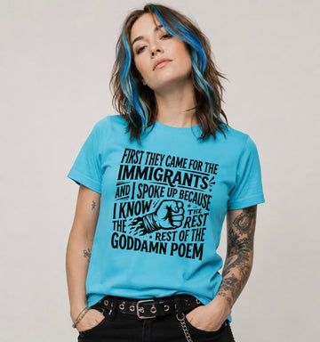 Anti-Reform First They Came Statement Unisex T-Shirt – Activist Slogan Tee