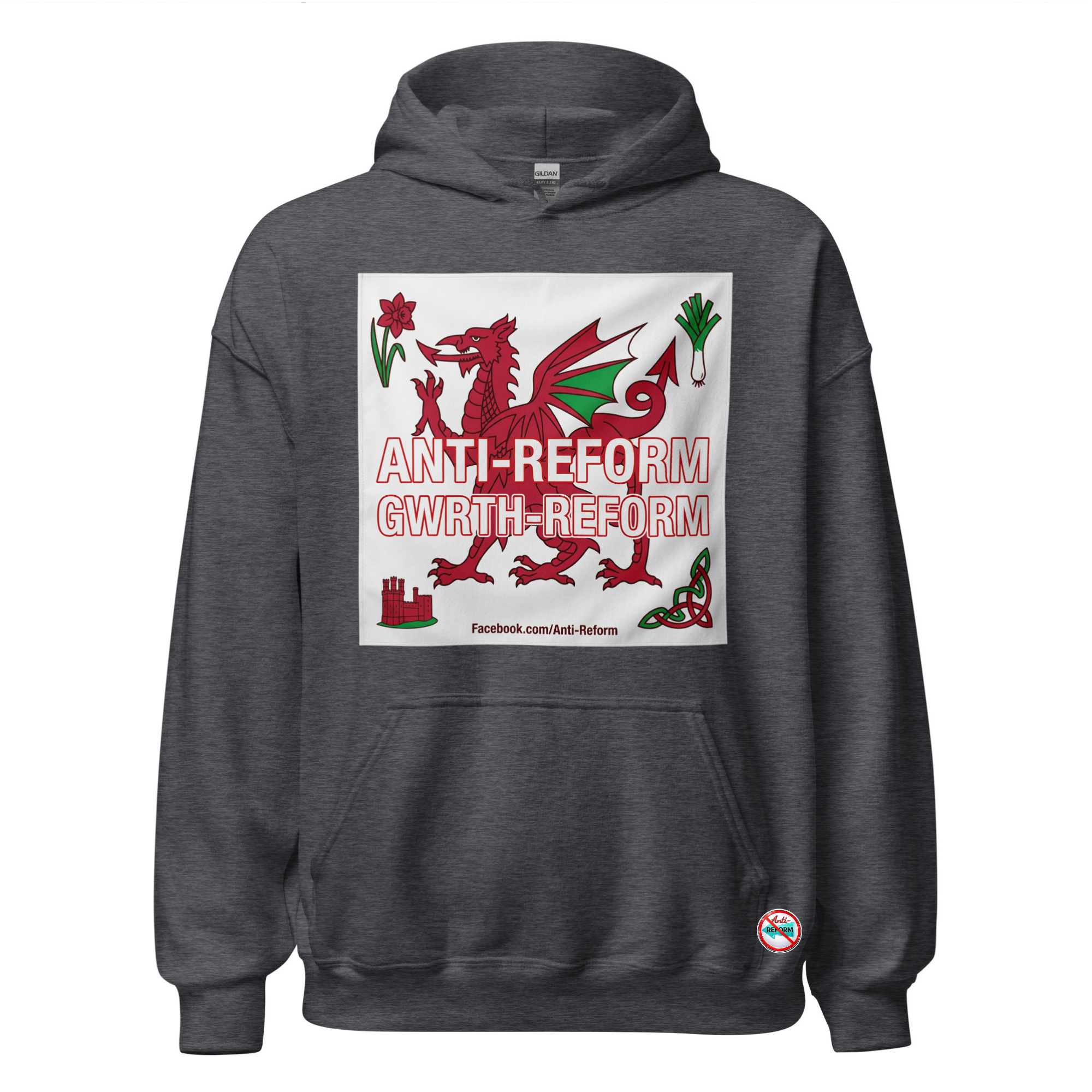Anti-Reform Wales Unisex Grey Hoodie