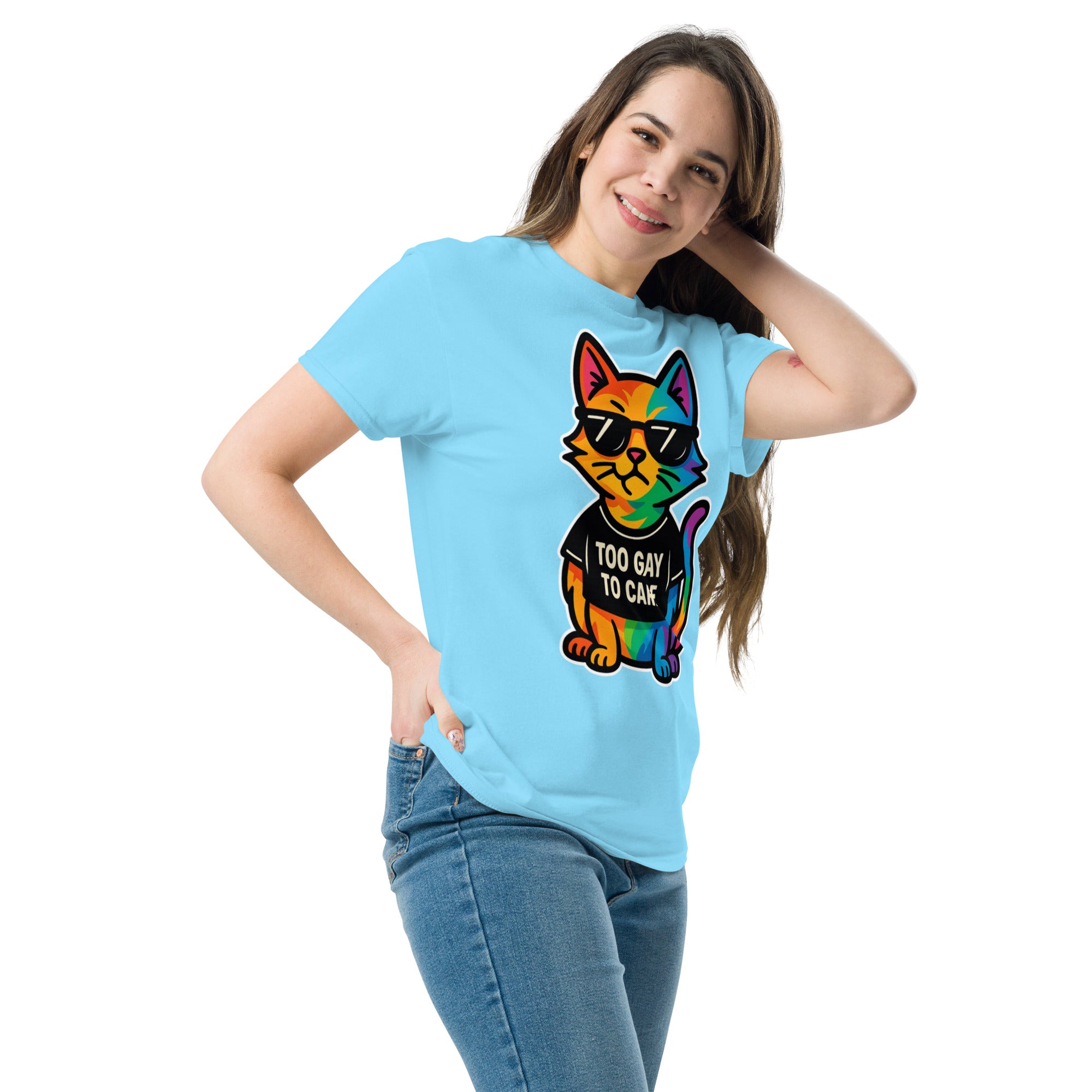 "Too Gay To Care" Premium Unisex T-Shirt