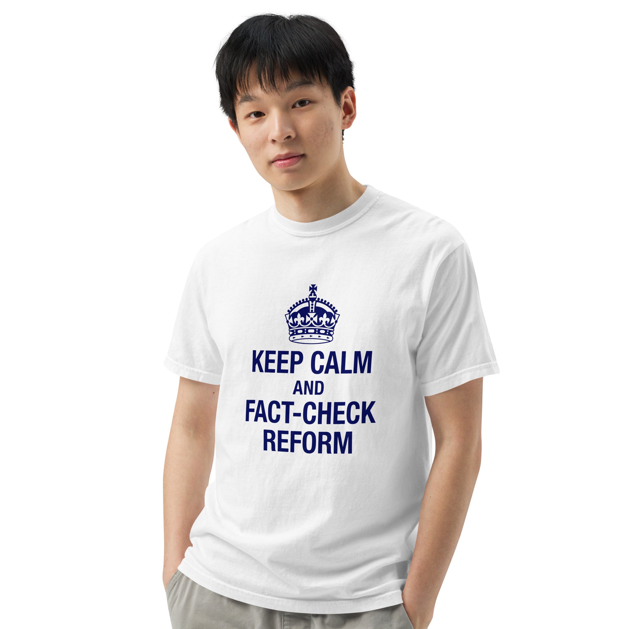 "Keep Calm and Fact-Check Reform" Unisex T-Shirt