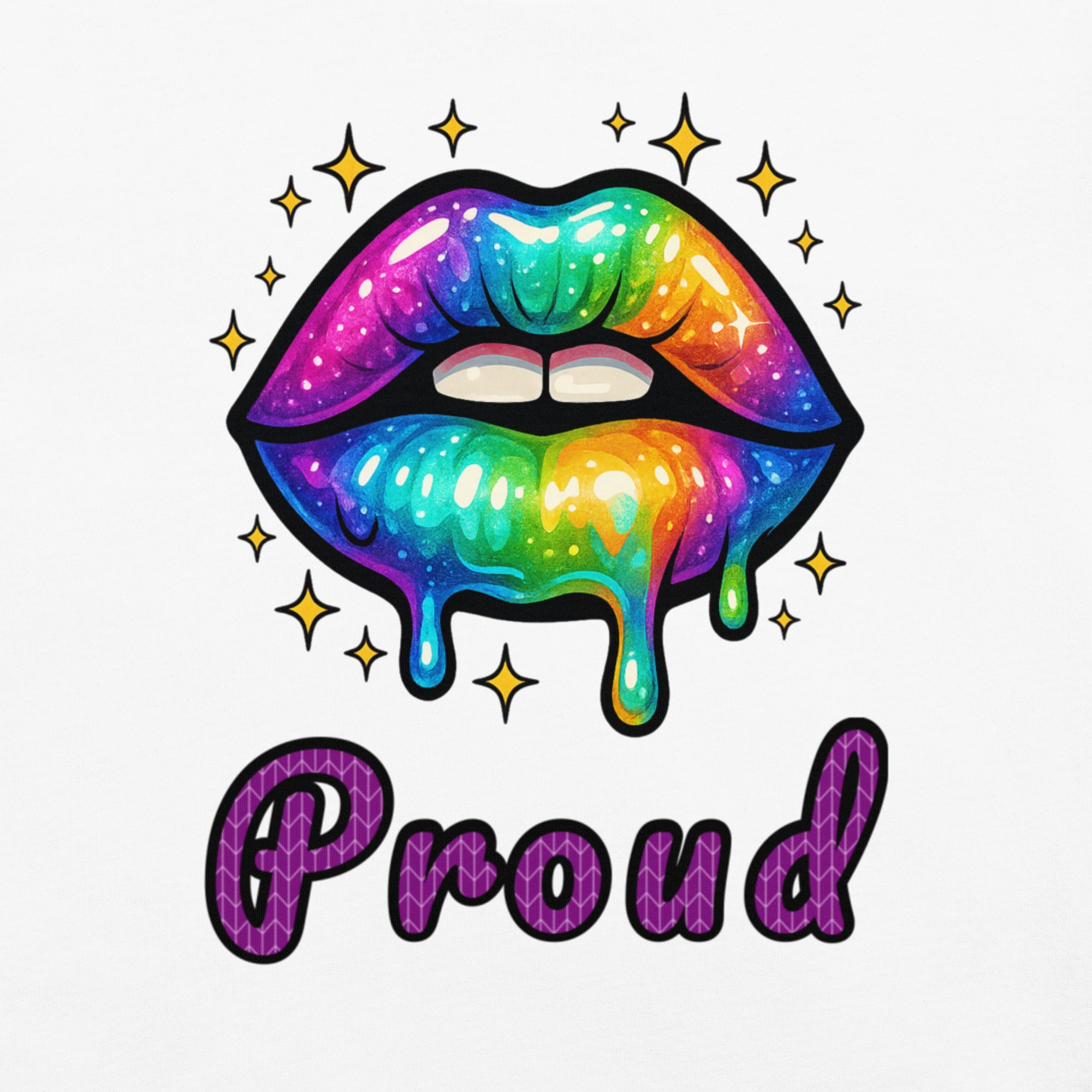 Rainbow Pride Dripping Lips T-Shirt