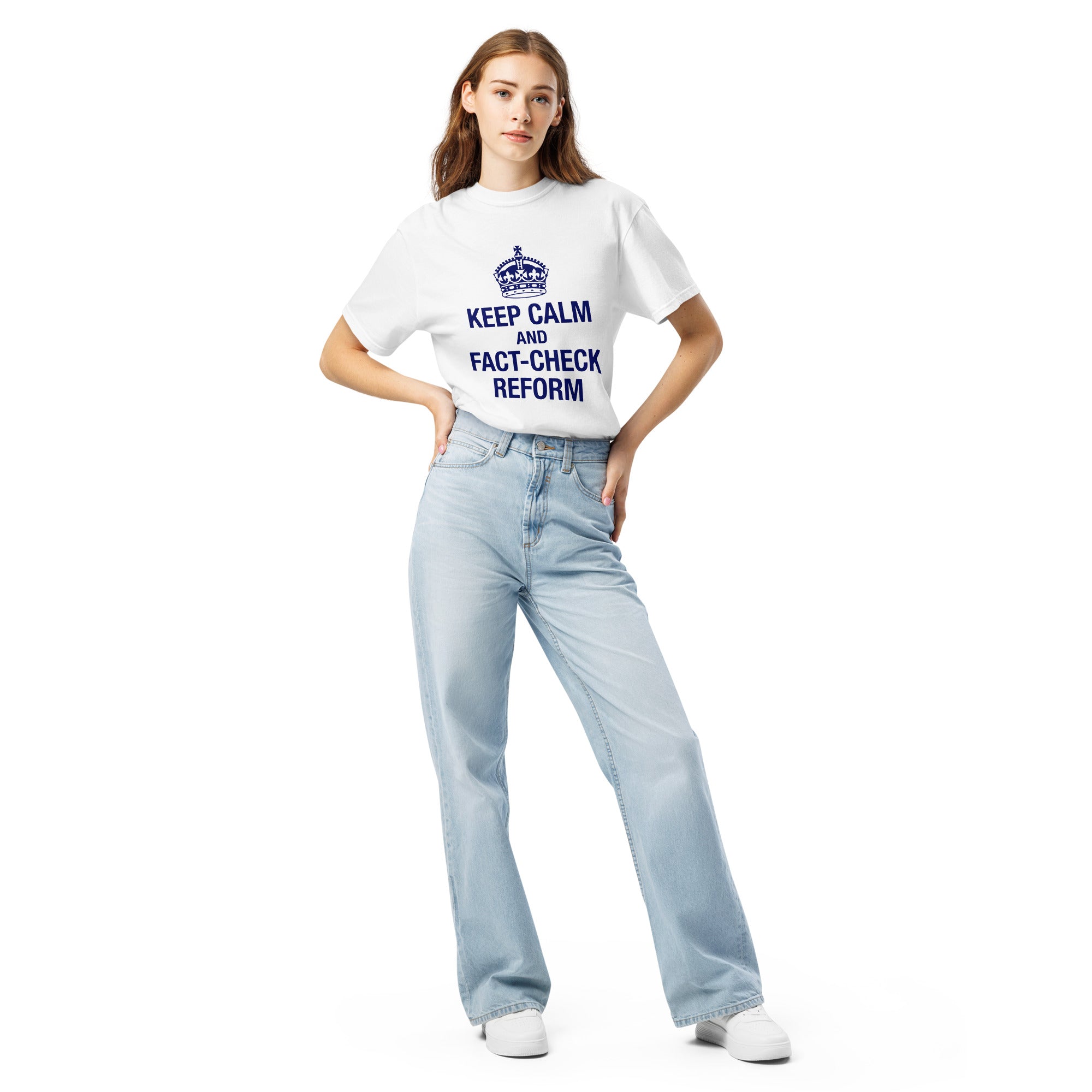 "Keep Calm and Fact-Check Reform" Unisex T-Shirt